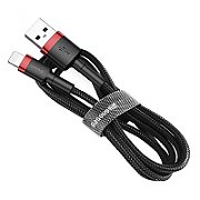 Lightning USB Cable Baseus Cafule 1.5A 2m (black & red)