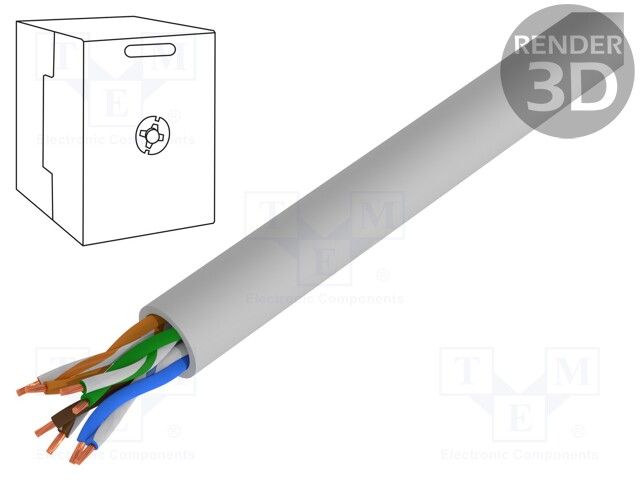 Digitus Cat.5e U/UTP installation cable, 305 m, simplex, Eca