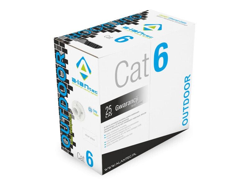 Alantec KIU6OUTZ305 networking cable Black 305 m Cat6 U/UTP (UTP)