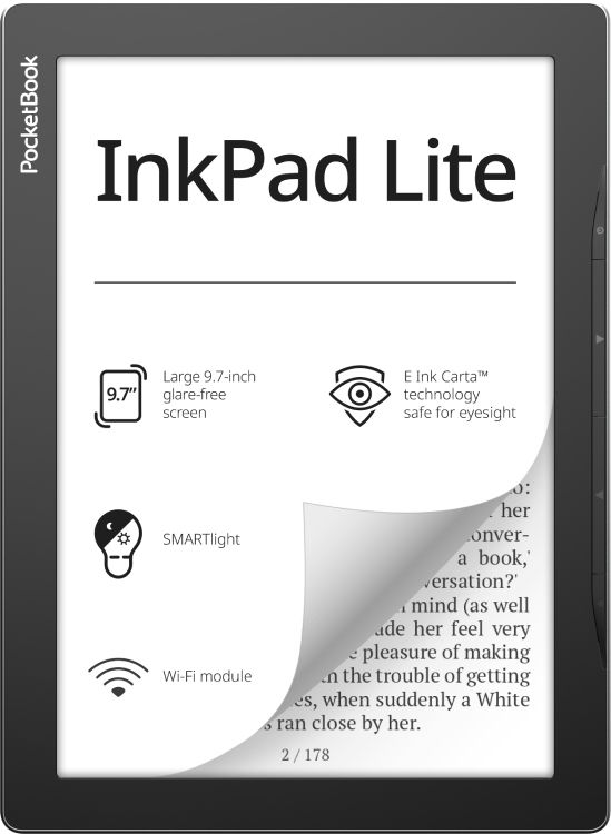 Pocketbook InkPad Lite e-book reader Touchscreen 8 GB Wi-Fi Black, Grey_1