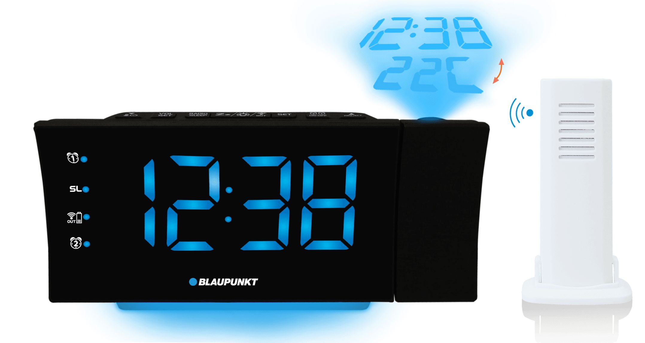 Blaupunkt CRP81USB alarm clock Digital alarm clock Black