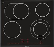 Bosch Serie 8 PKN675DP1D hob Black, Stainless steel Built-in Ceramic 4 zone(s)