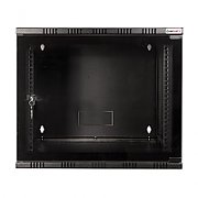 CABINET 19  LOGILINK   9U, fixare pe perete, Flatpack (dezasamblat),  Black, 456 (h) x 540 (w) x 400 (d) mm, usa sticla cu blocare, otel 1.5mm, sarcina maxima 50Kg,  W09A40B 