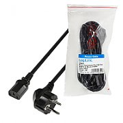 Cablu alimentare, Schuko-C13, black, 2,00m, conector 90 grade, Loglink  CP103 