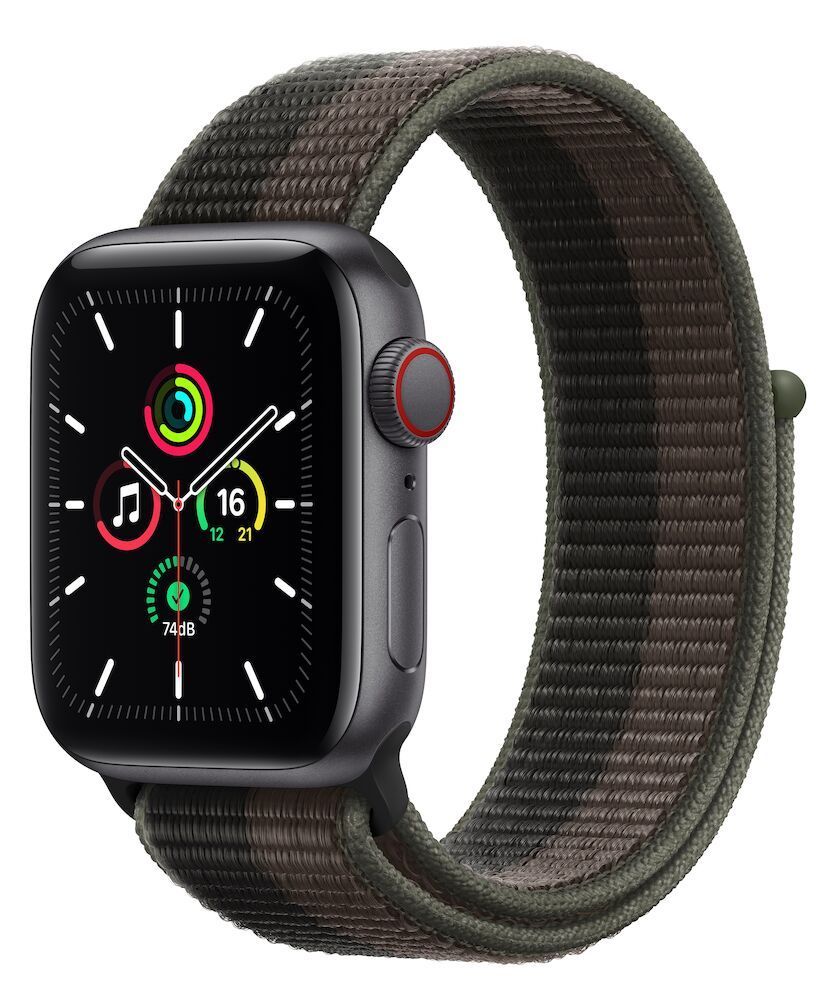 Ceas Smartwatch Apple Watch SE (v2) Cellular, 40mm Space Grey Aluminium Case with Tornado/Grey Sport Loop_3