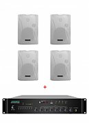 Pachet Sonorizare Restaurant 120W de perete cu Radio FM + Stick + SD, DSPPA MP212U+ 4xDSP8063