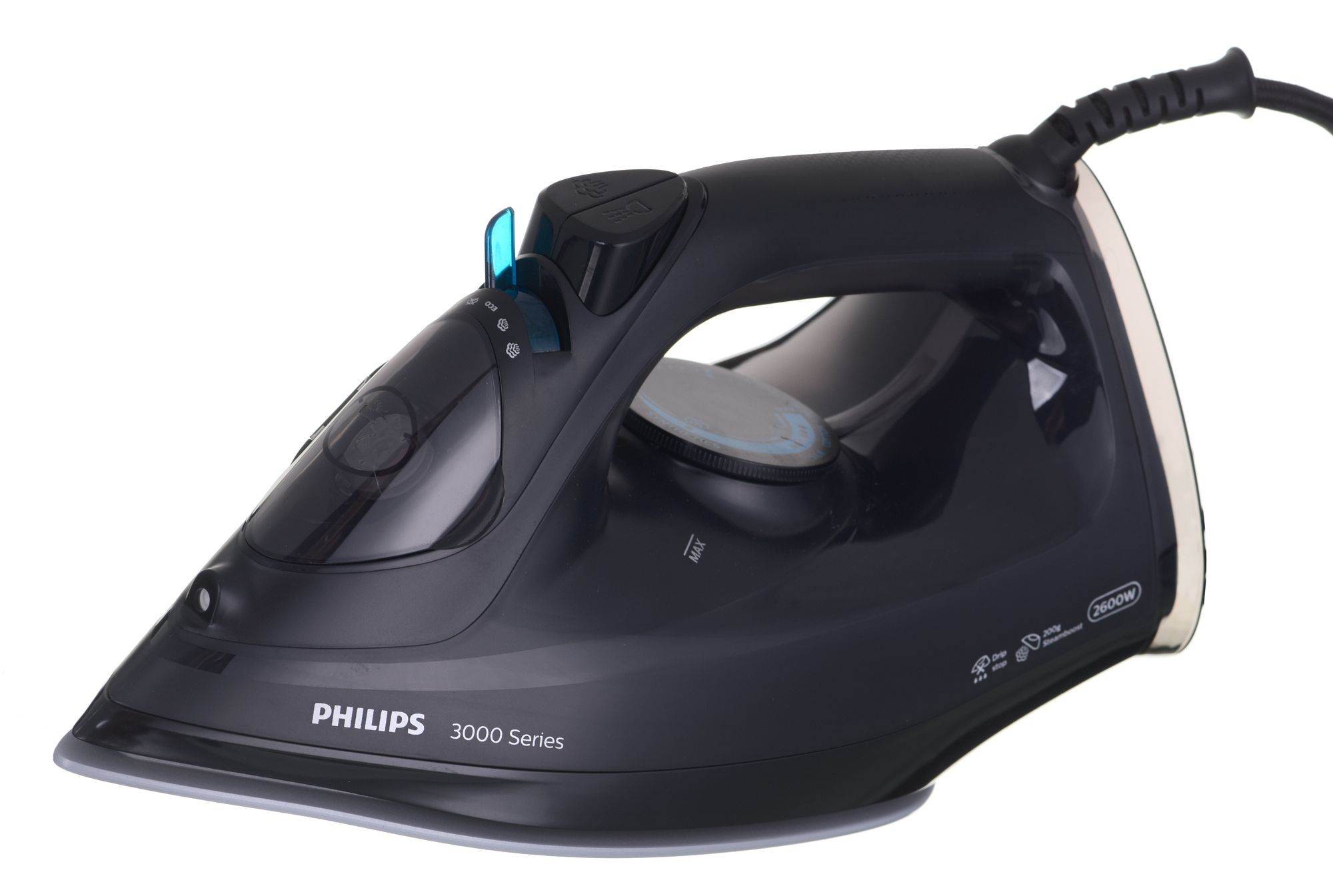 Philips 3000 Series DST3041/80 Steam Iron Ceramic Plate 2600 W Black