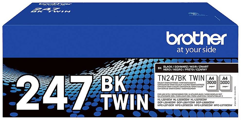 Cartus toner Brother TN247BKTWIN ,Negru ,2 x 3000 pagini ,Original (TN247BKTWIN) 