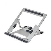 Aluminum portable laptop stand POUT EYES 3 ANGLE silver