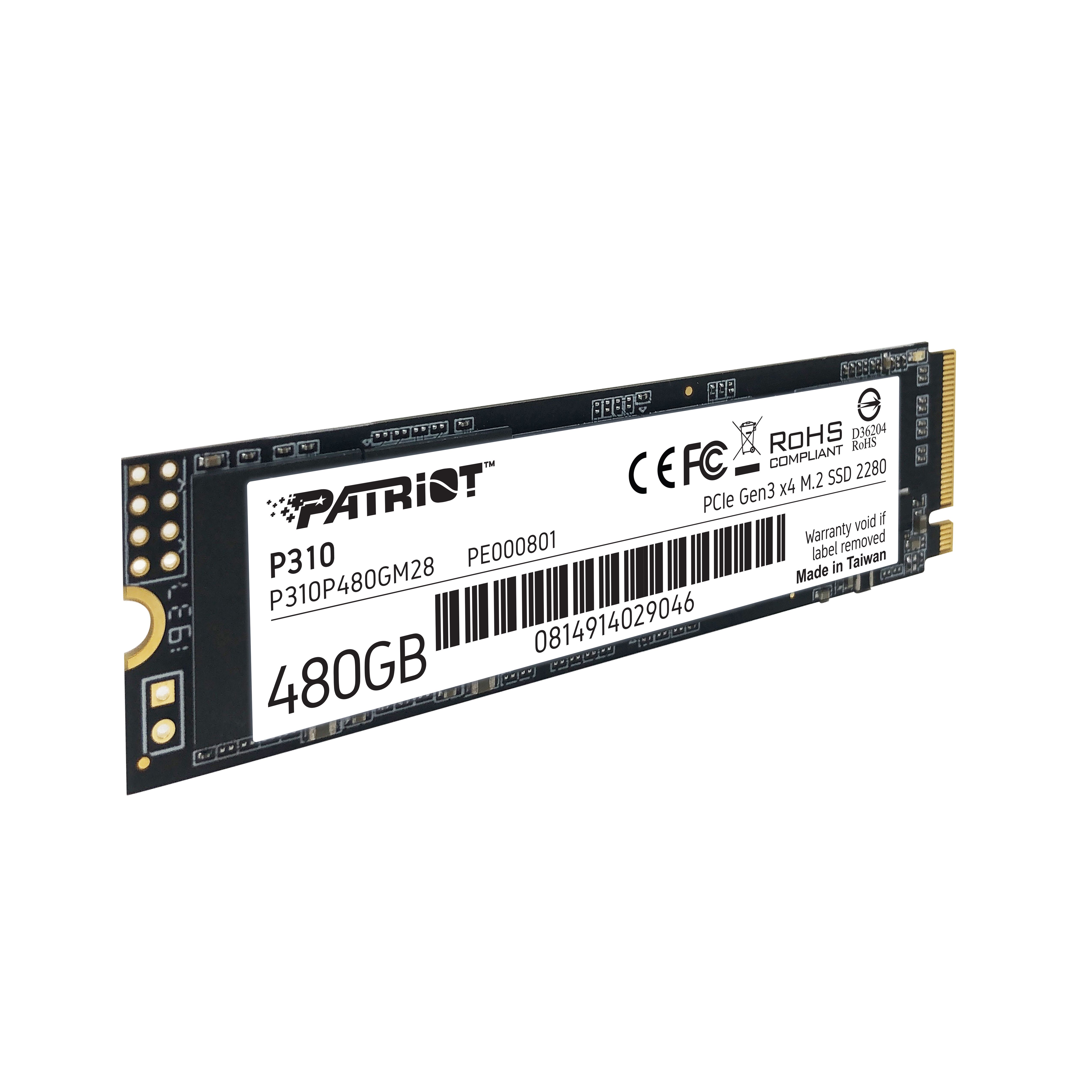 Patriot Memory SSD Patriot P310 480GB M.2 2280 PCIE NVME 4 X4 TLC