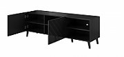 RTV cabinet ABETO 150x42x52 black glossy
