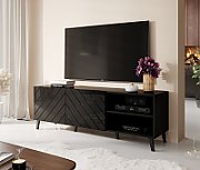 RTV cabinet ABETO 150x42x52 black glossy