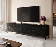 RTV cabinet ABETO 200x42x52 black glossy