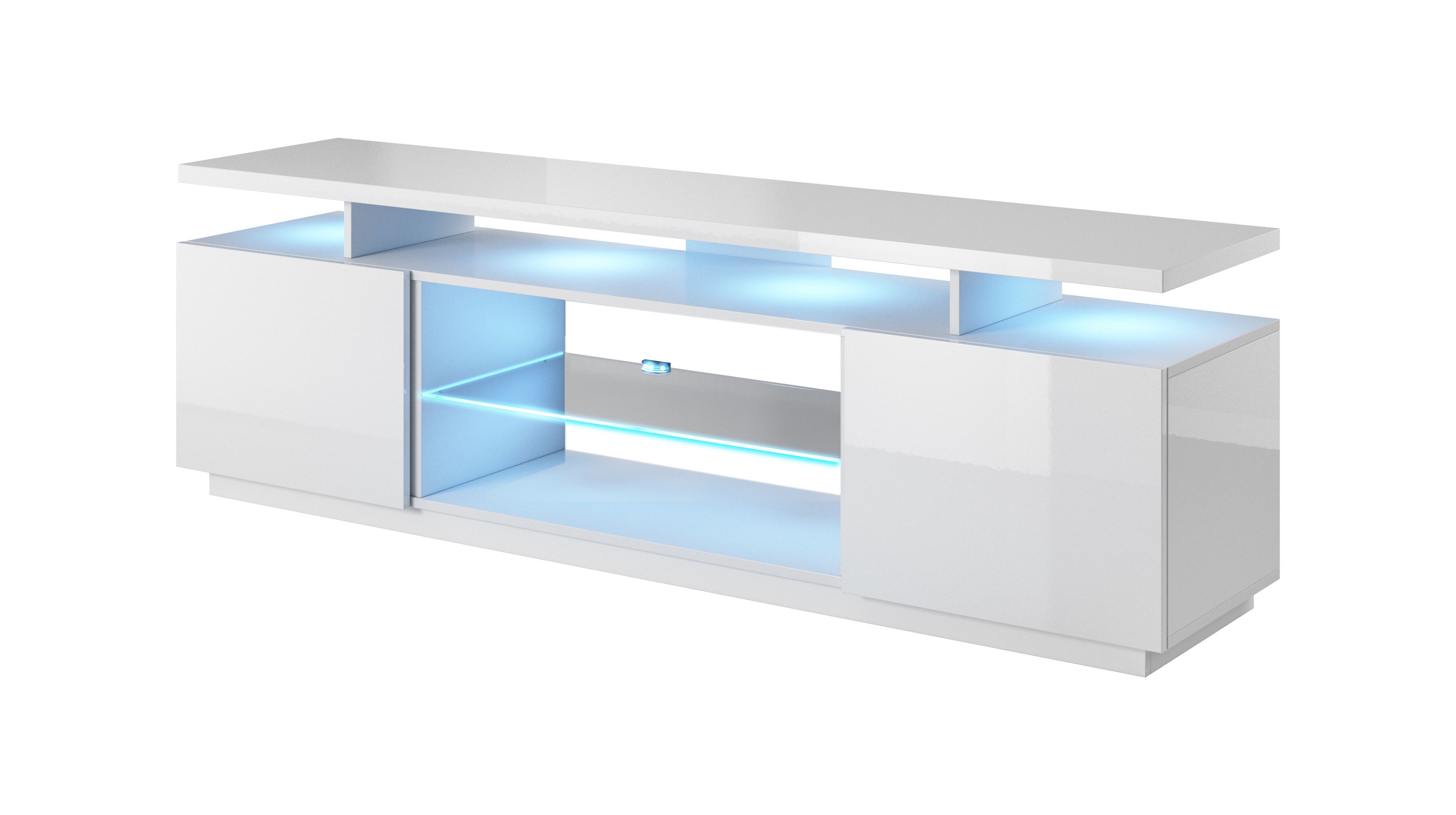 RTV cabinet EVA 180x40x52 white/white glossy