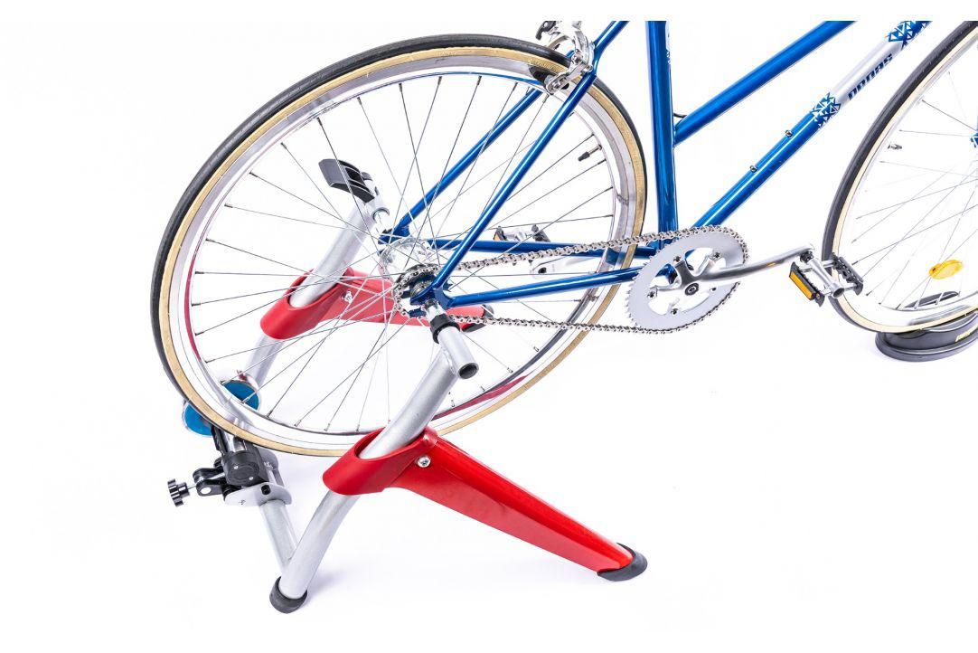 Home trainer magnetic Pegas, cu maneta reglare trepte rezistenta, roata 24''-29'' cu suport roata fata