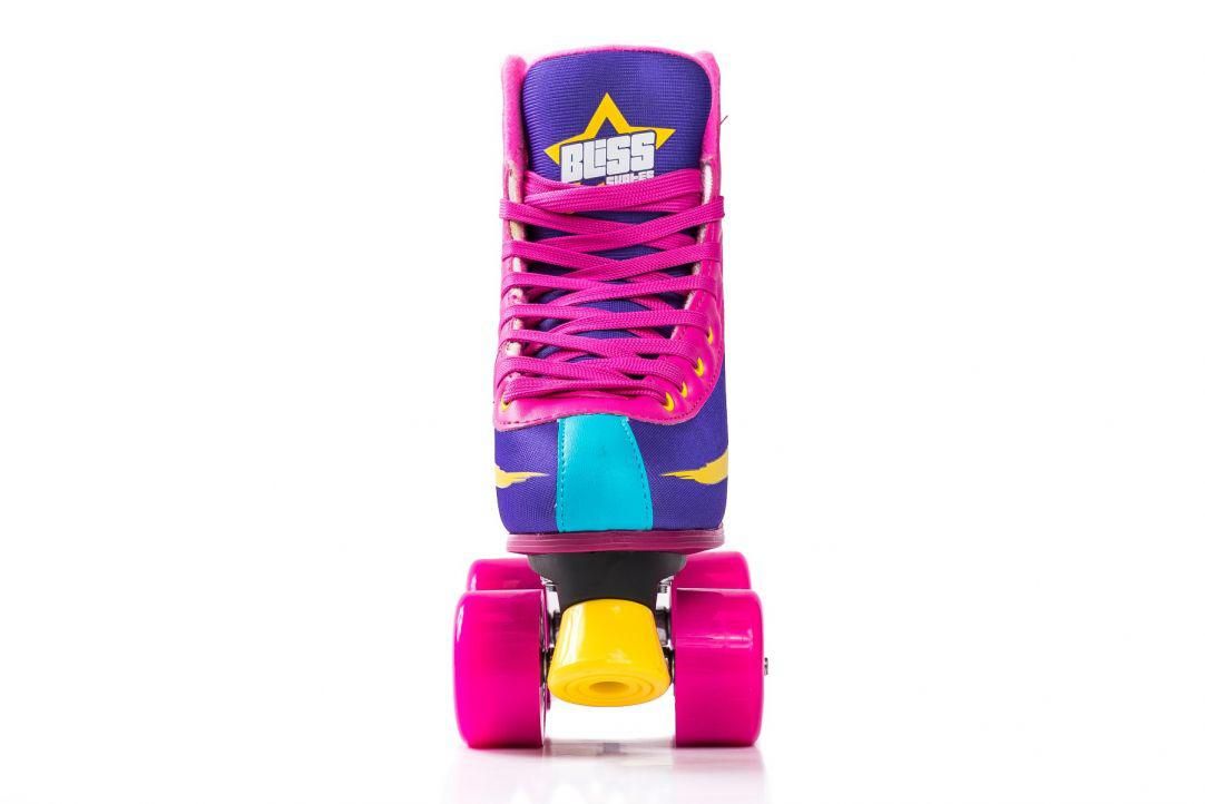 ROLE BLISS STAR MAUVE, MASURA 36 EU, ROTI PU 58X32MM, RULMENTI ABEC 7, SASIU COMPOZIT PP, TRUCK ALUMINIU, CULOARE MOV