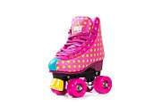 ROLE BLISS DOTS PINK, MASURA 36 EU, ROTI PU 58X32MM, RULMENTI ABEC 7, SASIU COMPOZIT PP, TRUCK ALUMINIU, CULOARE ROZ