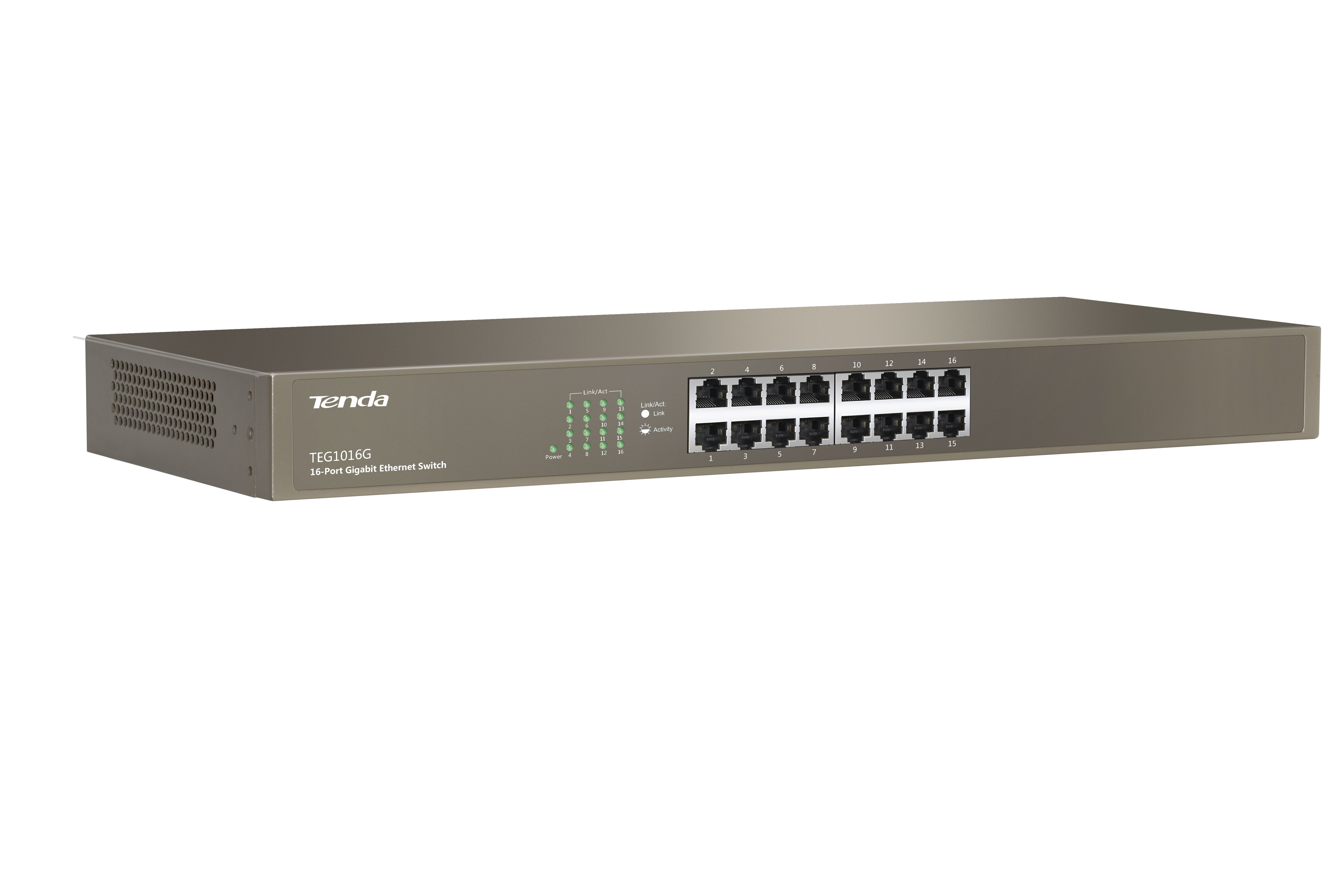 Switch Tenda TEG1016G, 16 port, 10/100/1000 Mbps