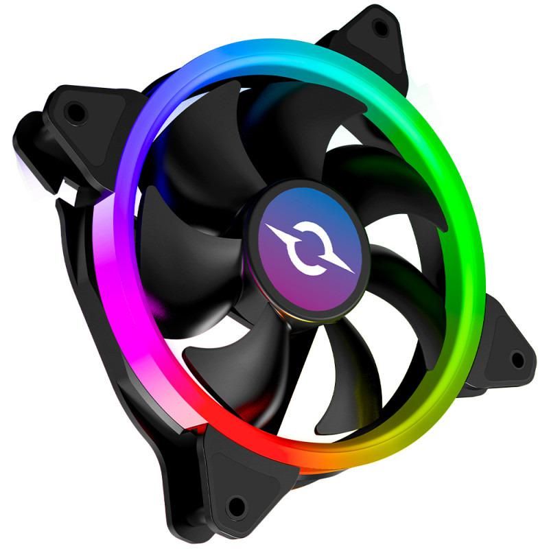 Ventilator Carcasa Aqirys Cetus 120mm RGB  TECHNICAL DATA Dimensions : 120 x 120 x 25 mm Bearing: Hydro Bearing Bearing Speed (max.): 1200±15% RPM PWM support : No Air Flow (max.): 28.34 CFM Air Pressure (max.): 1.3 mm-H2O Noise (max.): 23.2 Dba Number of LEDs: 12 pcs LED Color: RGB Rated Voltage_1
