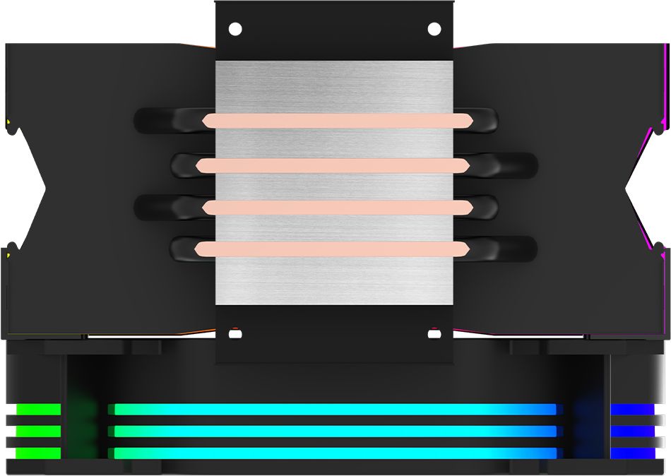 CPU Cooler URANUS Black ARGB PWM  TECHNICAL DATA Socket Compatibility: Intel: LGA 20xx/ 115x/ 1200/ 1700; AMD: AM4 TDP: up to 200W Heatsink Installation: with Backplate Heatsink Dimensions: 155 x 125 x 81 mm (with fan) Heatsink Material: Aluminum Heat Pipes: 4x, Copper Fan Dimensions: 120 x 120 x 25_5