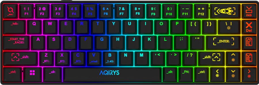 Tastatura mecanica 65% ACQIRYS Mira, wireless/bluetooth/wired, switch-uri Outemu Red, 68 de taste, US layout, neara