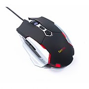 MOUSE Spacer - gaming, gaming, cu fir, USB, optic, 6.400 dpi, butoane/scroll 6/1, iluminare RGB, negru,  SPGM-ALIEN-LIGHT  (include TV 0.18lei)