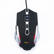 MOUSE Spacer - gaming, gaming, cu fir, USB, optic, 6.400 dpi, butoane/scroll 6/1, iluminare RGB, negru,  SPGM-ALIEN-LIGHT  (include TV 0.18lei)