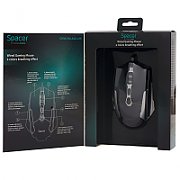 MOUSE Spacer - gaming, gaming, cu fir, USB, optic, 6.400 dpi, butoane/scroll 6/1, iluminare RGB, negru,  SPGM-ALIEN-LIGHT  (include TV 0.18lei)