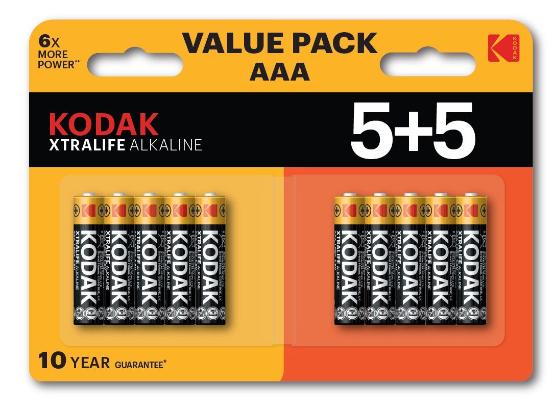 Kodak XTRALIFE Alkaline AAA Battery 10 (5+5 pack)_1