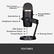 LOGITECH Blue Yeti USB Mic - MIDNIGHT BLUE