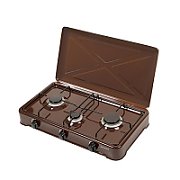 Ravanson K-03BR Adjustable gas cooker 3 burners brown
