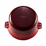 Ceaun din  fonta,   emailat , 25 X 14 CM , 5 L , COOKING  BY HEINNER