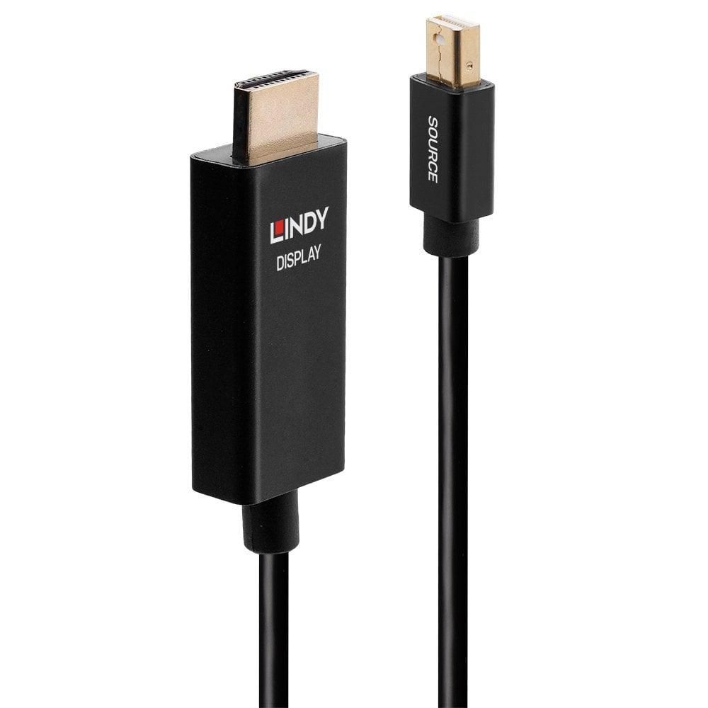 Cablu Lindy LY-40922, Mini DisplayPort to HDMI Cable, 2m, negru_2