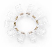 MUFA RJ-45 Ugreen,  NW110   pt. cablu UTP, Cat5e, RJ-45 (T), plastic, 100 buc,  50246  - 6957303852468