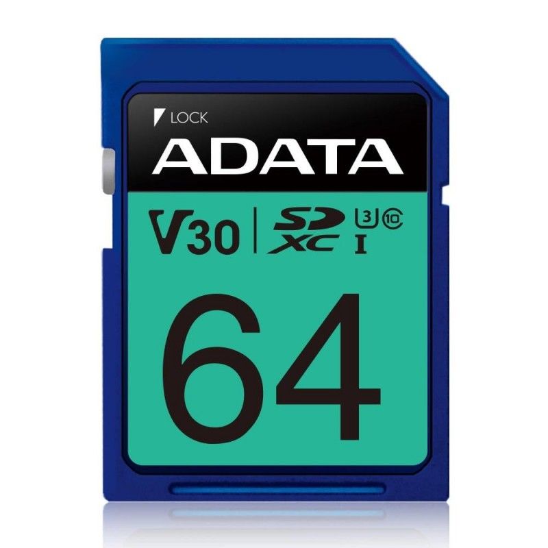 ADATA ASDX64GUI3V30S-R ADATA Premier Pro SDXC UHS-I U3 64GB (Video Full HD) Retail