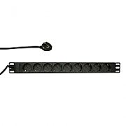 PDU LOGILINK 1U pt. rack 19 inch, 9 prize Schuko, intrare Schuko, max 16 A, 2 m,  PDU9C03  (include TV 0.8lei)