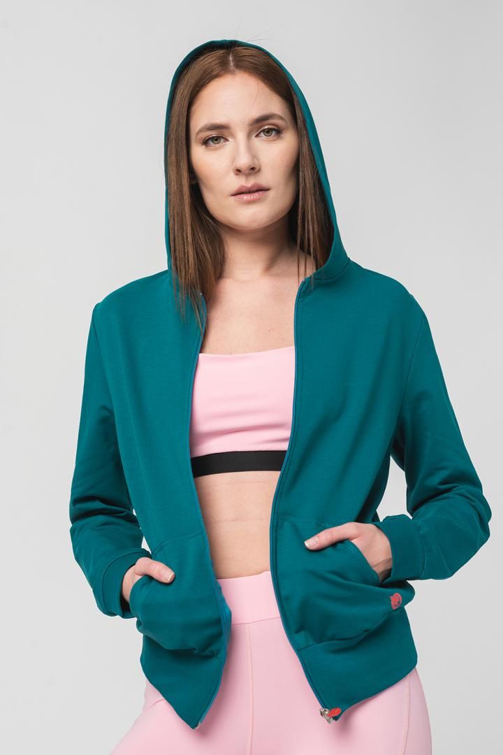 HANORAC COTON CASUAL FEMEI PETROL-XS