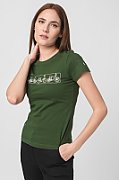 TRICOU  LOGOMULTICOLOR FEMEI  BOTTLE GREEN-L
