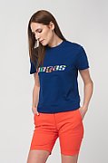 TRICOU  LOGO MULTICOLOR FEMEI ROYAL BLUE-XS