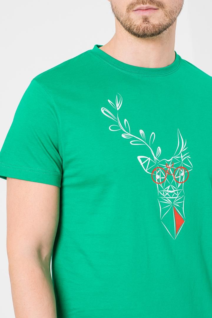 TRICOU  CERB FAMILIE BARBATI   K GREEN-XXL