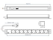 CYBERPOWER PDU44004 12 x IEC C13 1U Switched Over IP Management