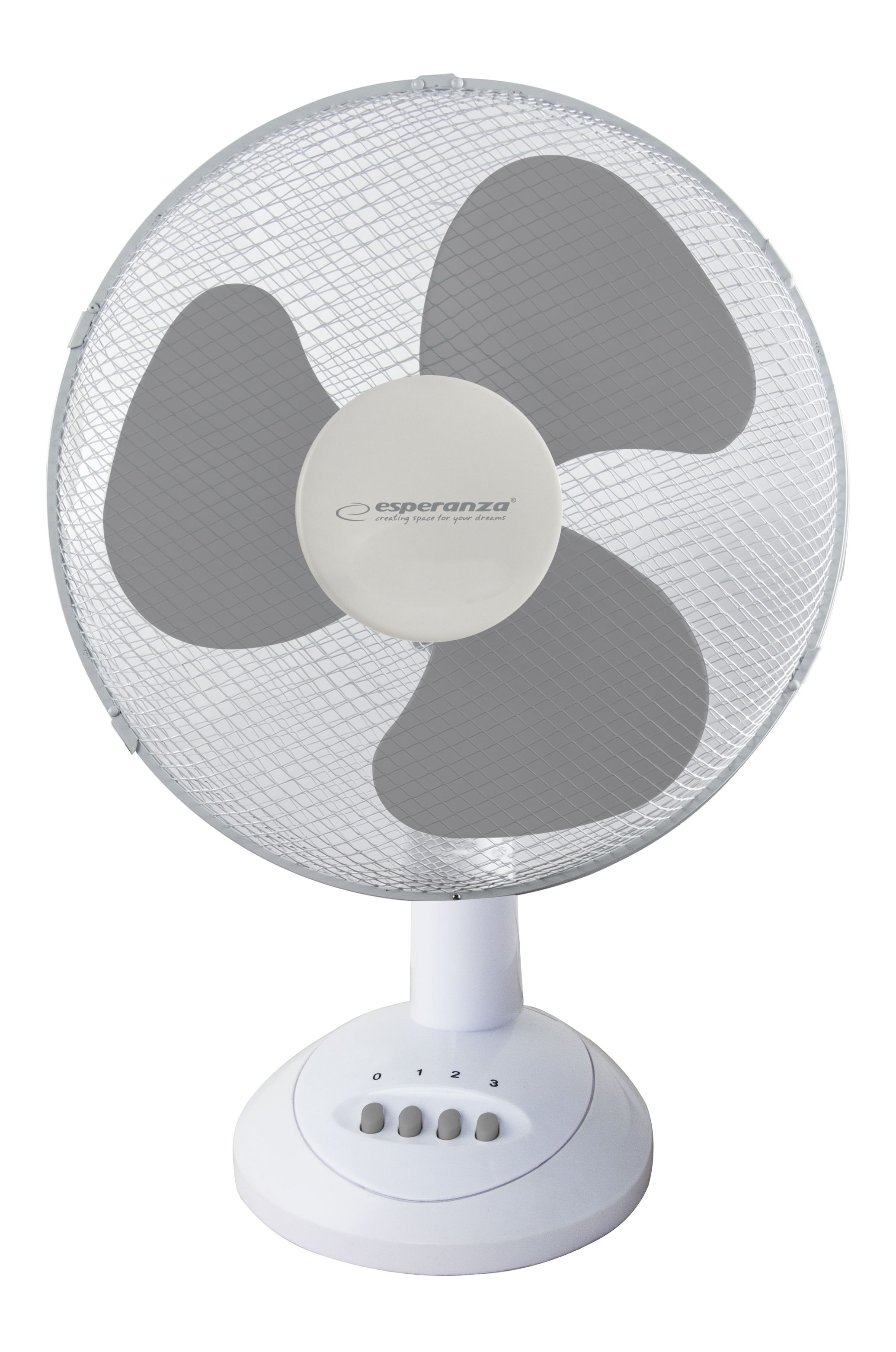 Esperanza EHF003WE, 12 '' desk fan, White and Gray