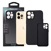 HUSA SMARTPHONE Spacer pentru Iphone 13 Pro, grosime 2mm, material flexibil silicon + interior cu microfibra, negru  SPPC-AP-IP13P-SLK 