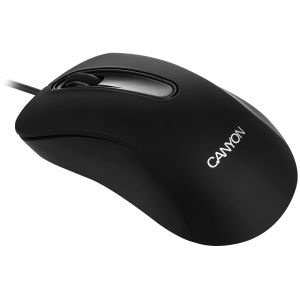 CANYON CM-2 Wired Optical Mouse with 3 buttons, 1200 DPI optical technology for precise tracking, black, cable length 1.5m, 108*65*38mm, 0.076kg_1
