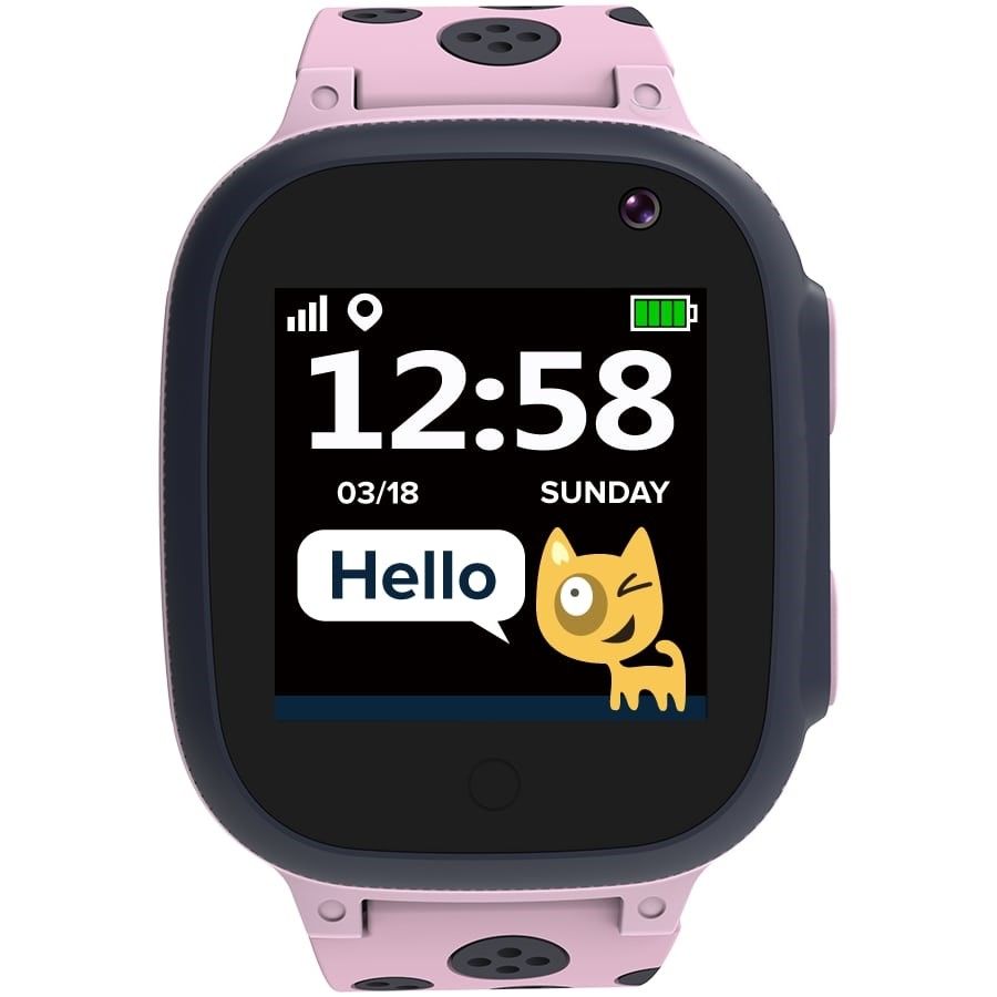 Kids smartwatch, 1.44 inch colorful screen, GPS function, Nano SIM card, 32+32MB, GSM(850/900/1800/1900MHz), 400mAh battery, compatibility with iOS and android, Pink, host: 52.9*40.3*14.8mm, strap: 230*20mm, 42g_2