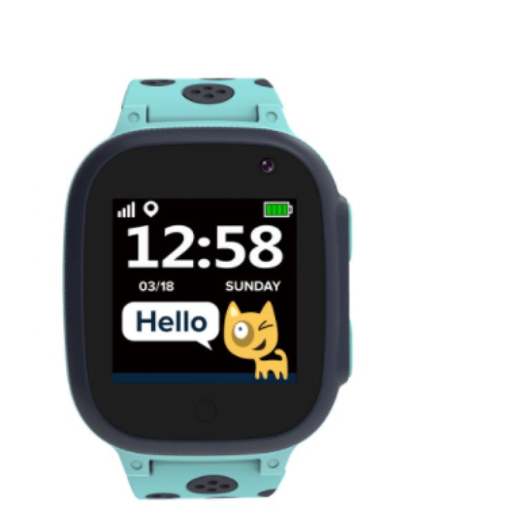 CANYON Kids smartwatch, 1.44 inch colorful screen,  GPS function, Nano SIM card, 32+32MB, GSM(850/900/1800/1900MHz), 400mAh battery, compatibility with iOS and android, Blue, host: 52.9*40.3*14.8mm, strap: 230*20mm, 42g_1