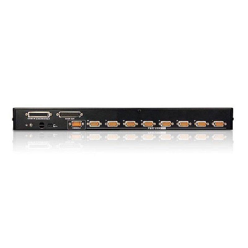 ATEN 8-Port PS/2-USB VGA KVM Switch with Daisy-Chain Port and USB Peripheral Support