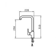Pyramis Silvio 090935801 Volcano kitchen mixer (black)