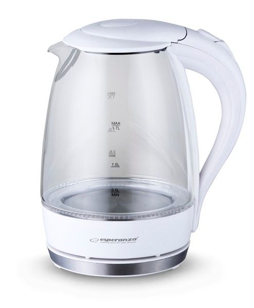 Esperanza EKK011W Electric kettle 1.7 L White, Multicolor 2200 W