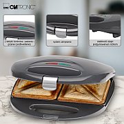 Clatronic ST 3477 sandwich maker 750 W Grey
